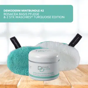 DemoDerm Mint-Bundle #2 - Rosacea Basis Pflege & 2x waschies® “Turquoise Edition” einzeln
