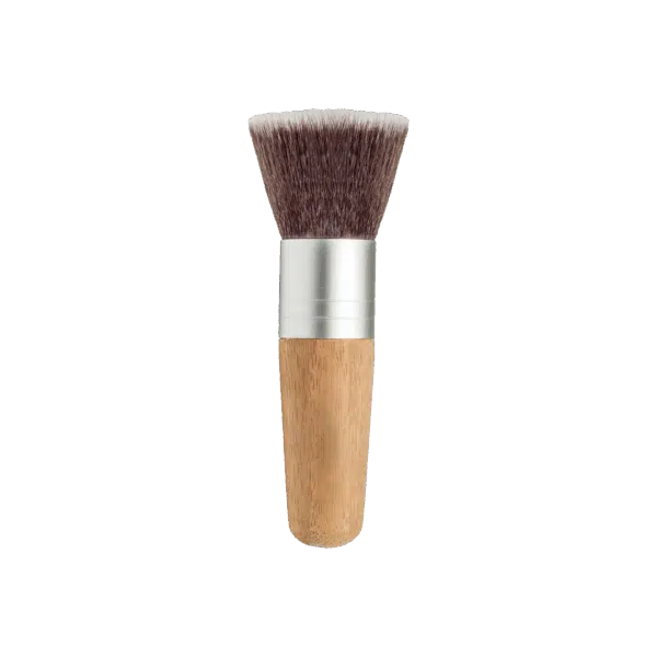 Flat Top Kabuki Pinsel Bambus unlackiert