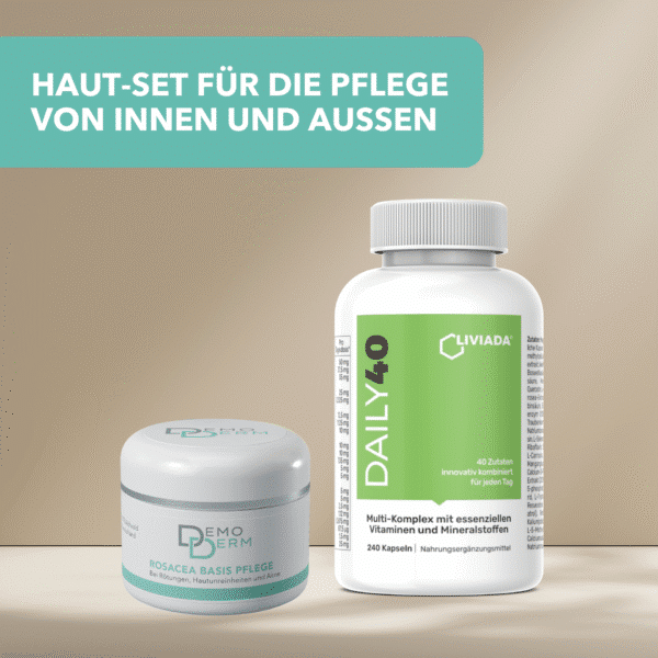 Haut-Paket #1 - DemoDerm Rosacea Basis Pflege & LIVIADA DAILY40