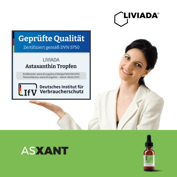 LIVIADA Astaxanthin Tropfen - Geprüfte Qualität by IfV