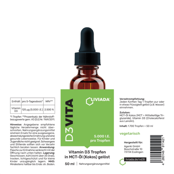 LIVIADA Vitamin D3 5.000 I.E. Tropfen