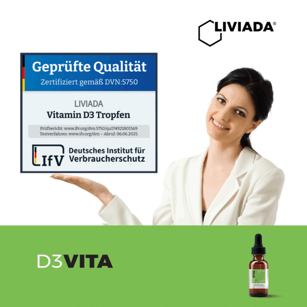 LIVIADA Vitamin D3 5.000 I.E. Tropfen - Geprüfte Qualität by IfV