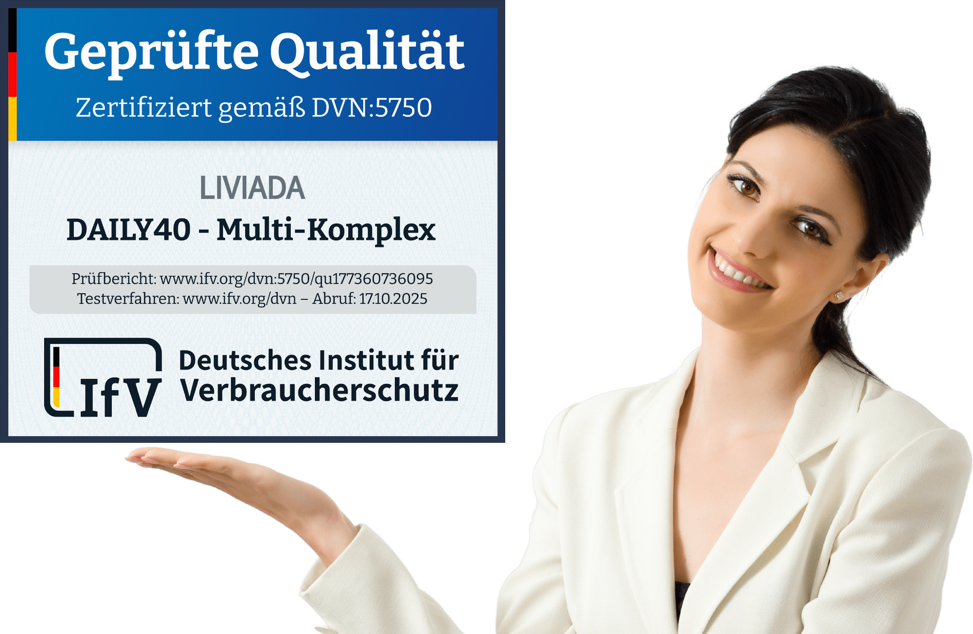 LIVIADA DAILY40 - Multi-Komplex mit essenziellen Vitaminen & Mineralstoffen - Geprüfte Qualität by IfV LIVIADA DAILY40 - Multi-Komplex mit essenziellen Vitaminen & Mineralstoffen - Geprüfte Qualität by IfV